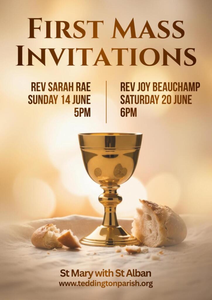 Mass Invertations First Mass Invitations: June 2026 - Teddington Parish